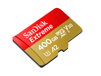 400GBという超大容量のmicroSD。このサイズに400GBも入るのがすごい