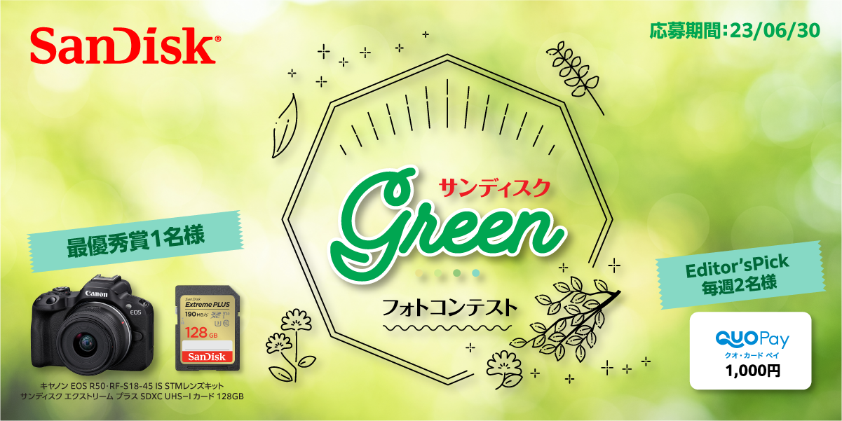 【結果発表】サンディスク 「Green」フォトコンテスト